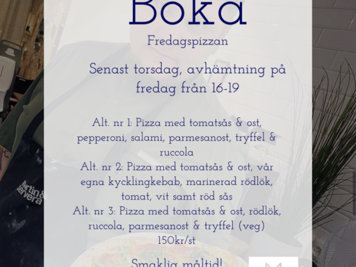 Fredagspizzan den 22/11